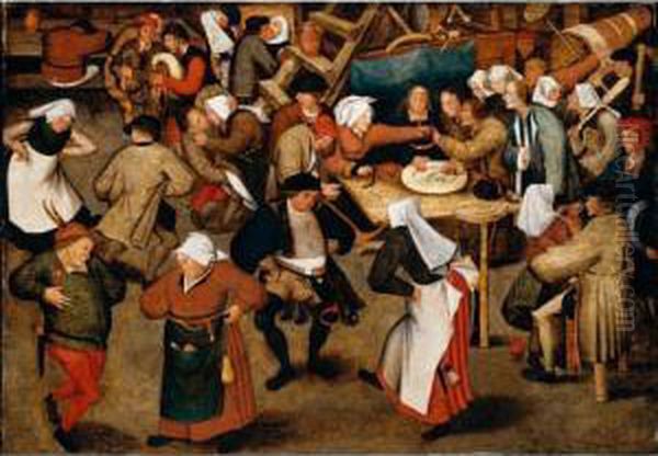 The Wedding Dance In A Barn Oil Painting by Pieter The Elder Brueghel