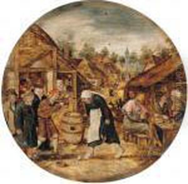 The Egg Dance Oil Painting by Pieter The Elder Brueghel