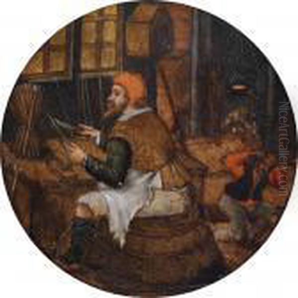 The Arrow Maker Oil Painting by Pieter The Younger Brueghel