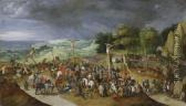 Calvary Oil Painting by Pieter The Younger Brueghel