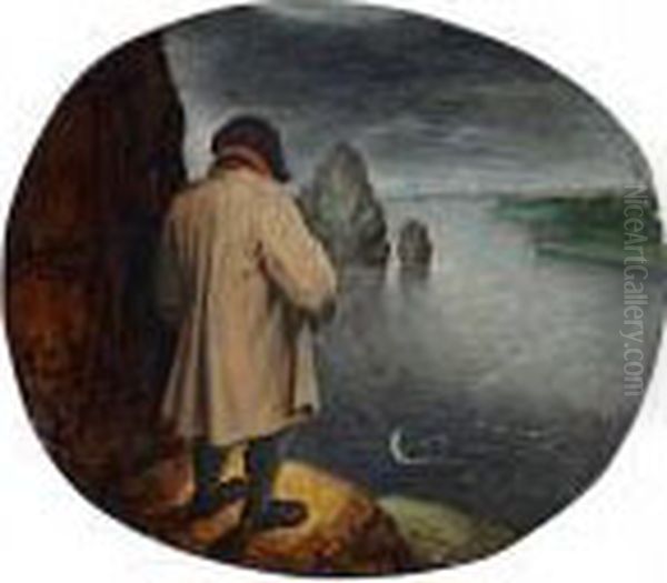 'pissing At The Moon' Oil Painting by Pieter The Younger Brueghel