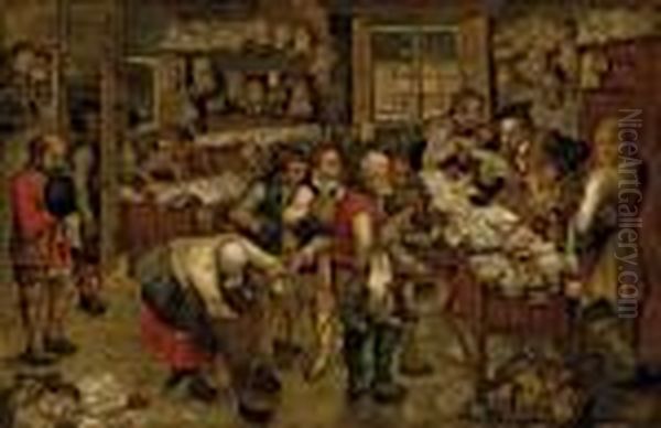 Le Paiement De La Dime Oil Painting by Pieter The Younger Brueghel