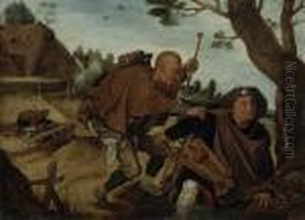 The Blind Leading The Blind Oil Painting by Pieter The Younger Brueghel