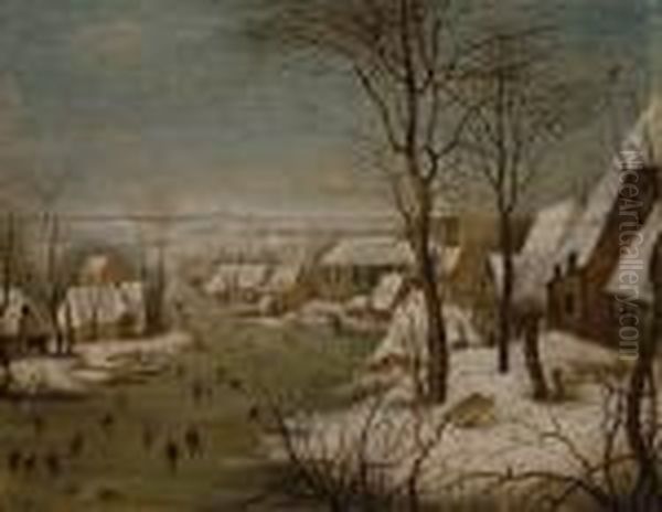 La Trappe Aux Oiseaux Oil Painting by Pieter The Younger Brueghel