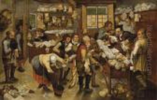 The Payment Of Tithes Oil Painting by Pieter The Younger Brueghel