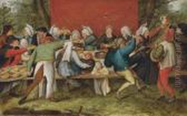 The Wedding Feast Oil Painting by Pieter The Younger Brueghel