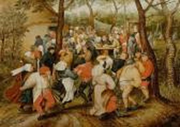 Wedding Dance In The Open Air. Oil Painting by Pieter The Younger Brueghel