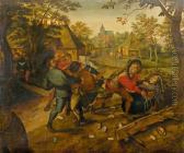 La Rixe Oil Painting by Pieter The Younger Brueghel