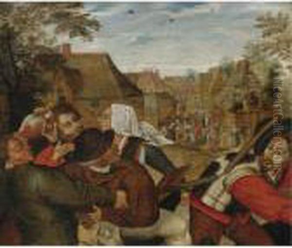 The Peasants' Brawl Oil Painting by Pieter The Younger Brueghel