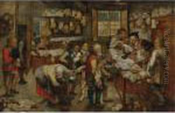 The Payment Of Tithes Oil Painting by Pieter The Younger Brueghel