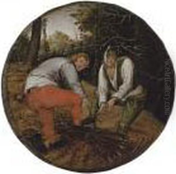 The Wood Cutters Oil Painting by Pieter The Younger Brueghel