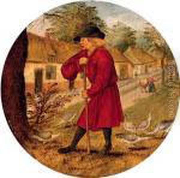 Proverb: 'everything Has A Reason' Oil Painting by Pieter The Younger Brueghel