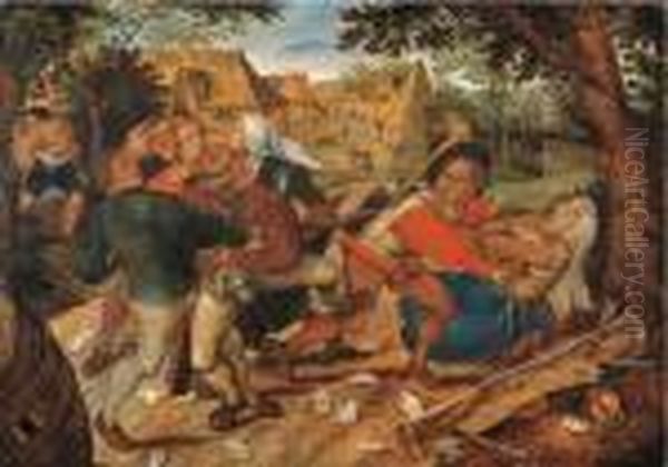 The Peasants' Brawl Oil Painting by Pieter The Younger Brueghel