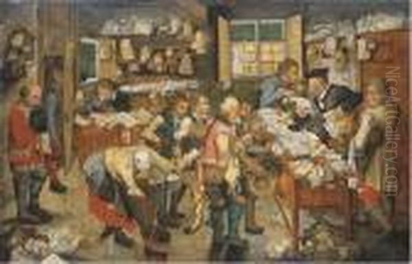 Le Paiement De La Dime Oil Painting by Pieter The Younger Brueghel