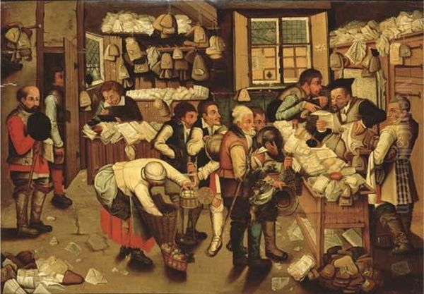 The Payment Of The Tithes Oil Painting by Pieter The Younger Brueghel