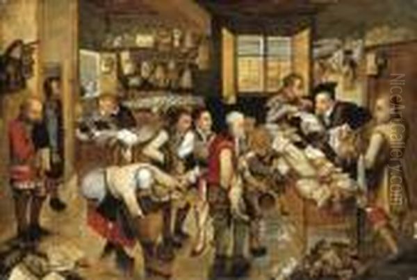 The Collector Of Tithes Oil Painting by Pieter The Younger Brueghel