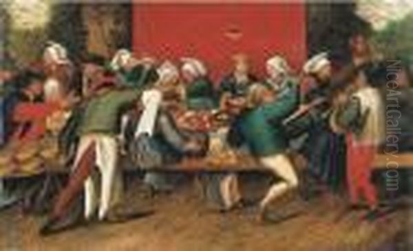 The Wedding Feast Oil Painting by Pieter The Younger Brueghel