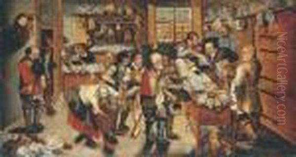 The Payment Of The Tithes Oil Painting by Pieter The Younger Brueghel