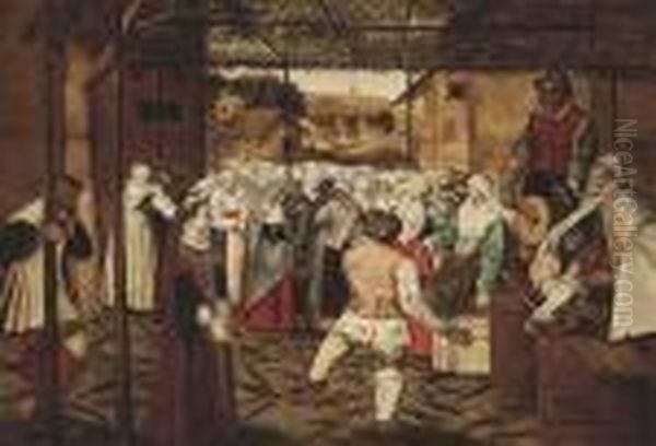 The Dance Of The Catherinettes Oil Painting by Pieter The Younger Brueghel