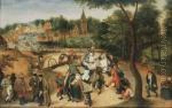 The Return From The Kermesse Oil Painting by Pieter The Younger Brueghel