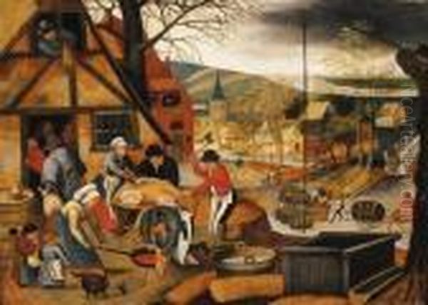 Autumn Oil Painting by Pieter The Younger Brueghel