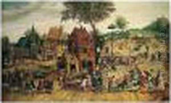 A Village Kermesse Oil Painting by Pieter The Younger Brueghel