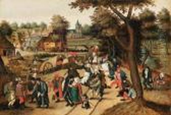 The Return From The Kermesse Oil Painting by Pieter The Younger Brueghel