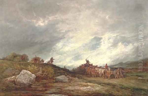 Near Calandar, Scotland Oil Painting by John Snr. Holland