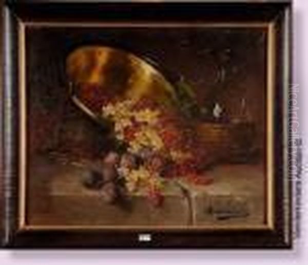 Nature Morte Aux Fruits Oil Painting by Alphonse de Neuville