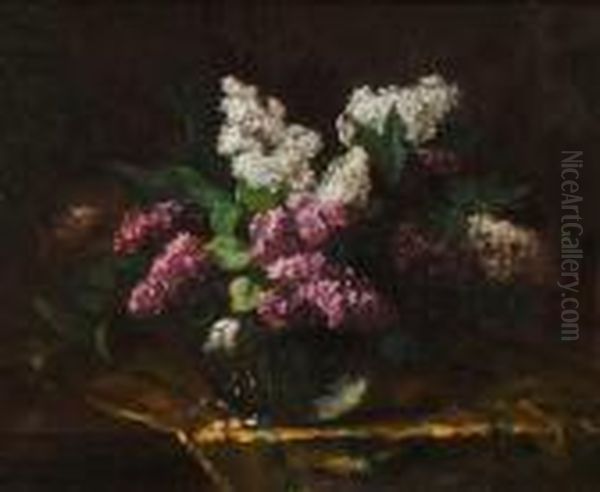 Lilas Oil Painting by Alphonse de Neuville