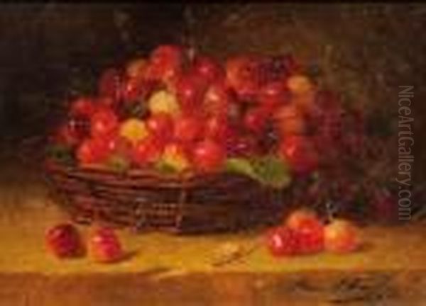 Cerises Oil Painting by Alphonse de Neuville