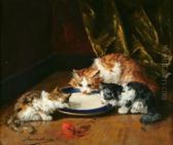 Mealtime Oil Painting by Alphonse de Neuville