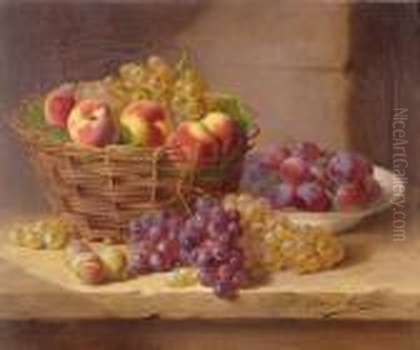 Fruits D'automne Oil Painting by Alphonse de Neuville