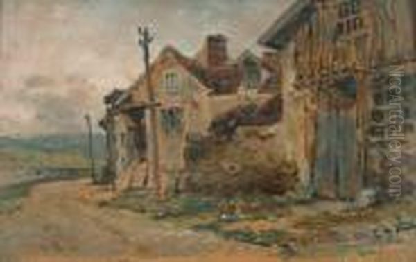 Rue A Yport Oil Painting by Alphonse de Neuville