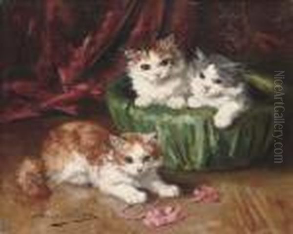 Playmates Oil Painting by Alphonse de Neuville