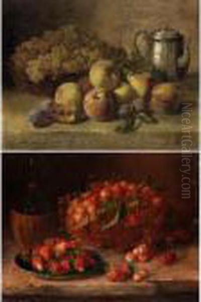 Still Life Of Fruit Oil Painting by Alphonse de Neuville