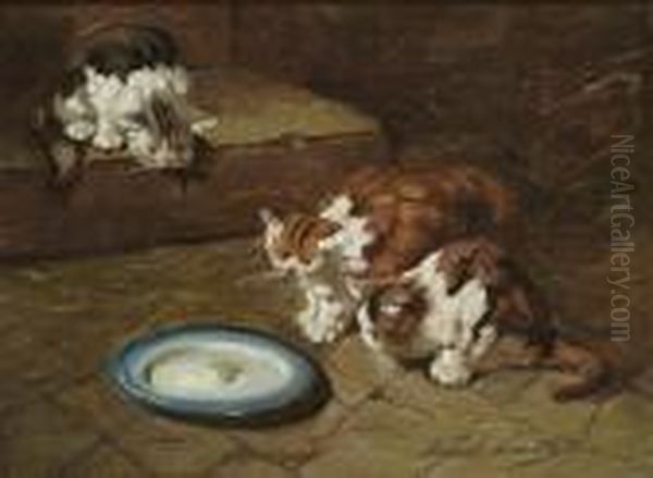 Time For Milk Oil Painting by Alphonse de Neuville