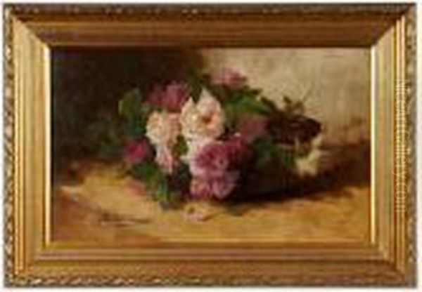 Tetee De Roses. Oil Painting by Alphonse de Neuville