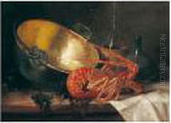 Homard, Moules Et Chaudron Oil Painting by Alphonse de Neuville