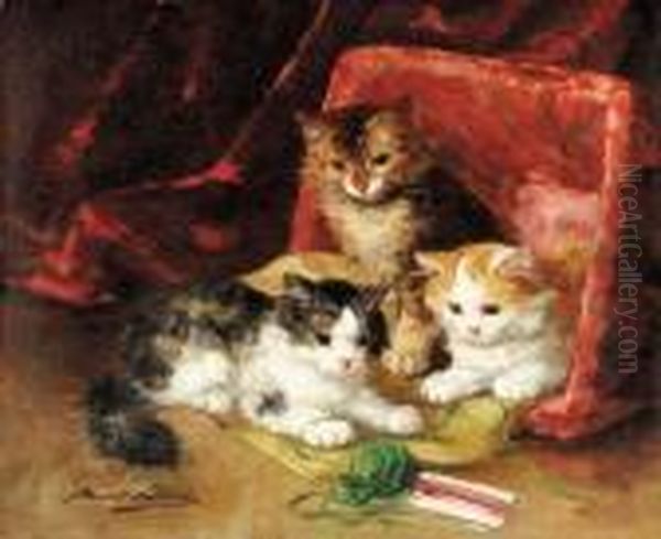 Kittens At Play
Oil On Canvas Oil Painting by Alphonse de Neuville