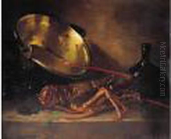 Composition A La Langouste Et Au Cuivre Oil Painting by Alphonse de Neuville