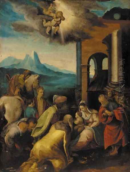 The Adoration of the Magi Oil Painting by Joseph The Elder Heintz