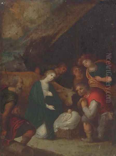 The Adoration of the Shepherds Oil Painting by Joseph, The Younger Heintz