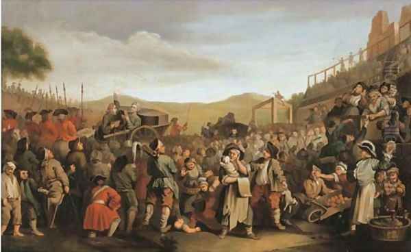 The Execution of Thom Idle at Tyburn Oil Painting by William Hogarth