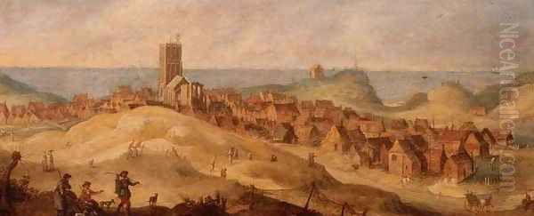 A View of Egmond Aan Zee Oil Painting by Claes Jacobsz. van der Heck