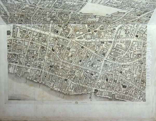 Plan of the City of London 4 Oil Painting by Richard Horwood