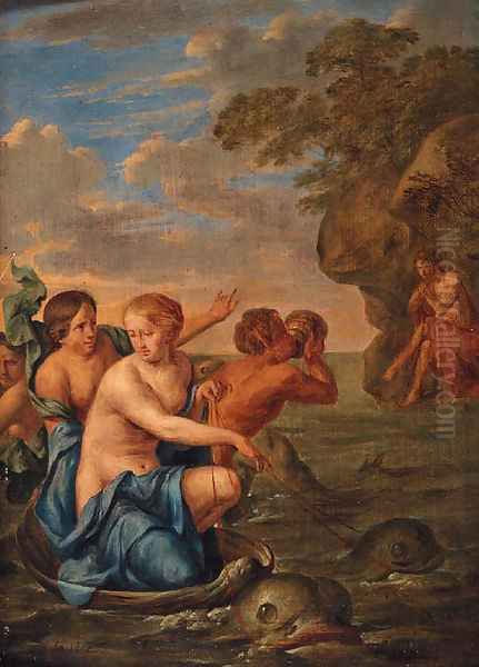 Galatea and Polyphemus Oil Painting by Gerard The Elder Hoet