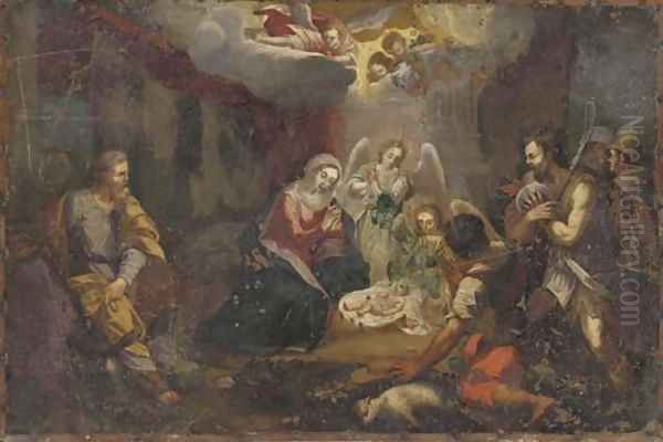 The Adoration of the Shepherds Oil Painting by Joseph Heinz