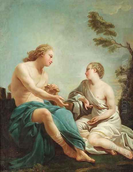 Apollo and the Cumean Sibyl Oil Painting by Noel Halle