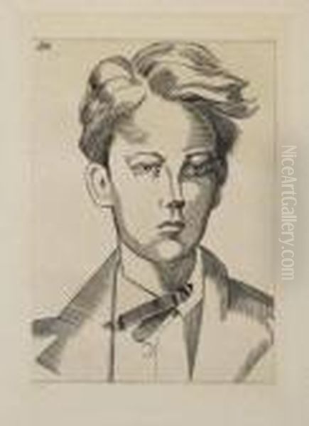 Portrait Of Rimbaud Oil Painting by John Buckland-Wright